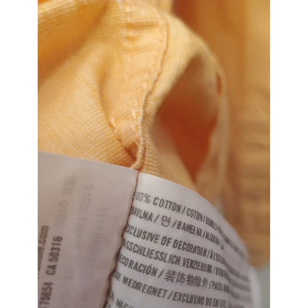 Hollister Button-Down Long Sleeve Shirt Mens Size Large Orange - Picture 9 of 9